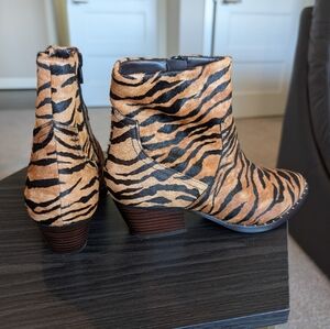 Aldo Tiger Stripe Ankle Booties